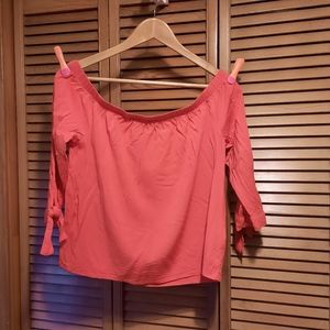 Reitmans Off the Shoulders Coral Shirt